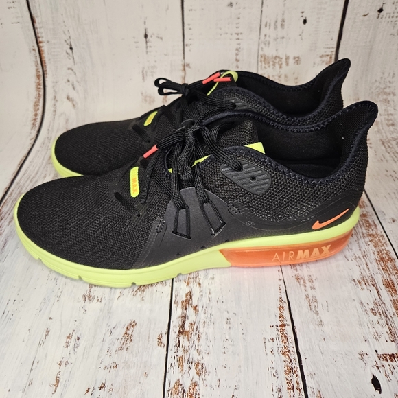 Nike Air Max Sequent 3 / Mens Size 10.5 / Black, Yellow, & Orange - Picture 5 of 11